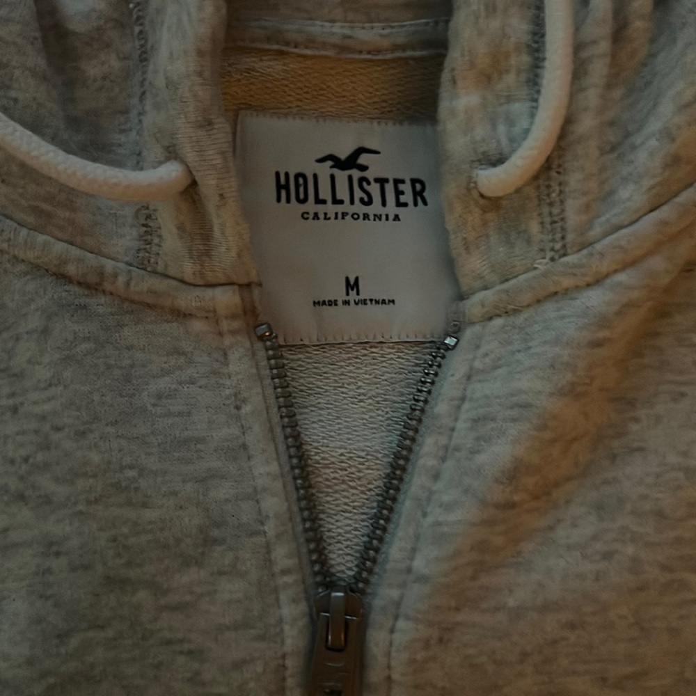 cropped hollister zip up.